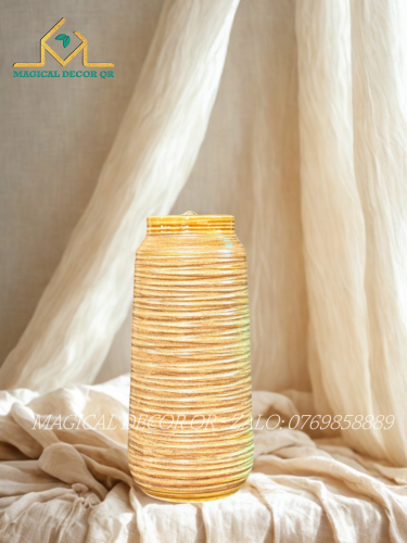 Lọ Hoa Trụ Tròn Ngả Nâu