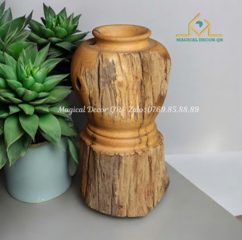 Bình gỗ dỗi 22 CT - lỗ to (4)