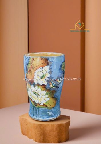 Vuốt Tay Bạch Liên Hoa Song Điểu