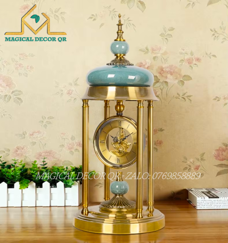 Đồng Hồ Trụ Tròn Xanh