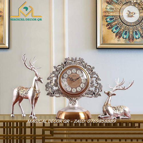 Set Đồng Hồ Hình Cây Hươu Trắng