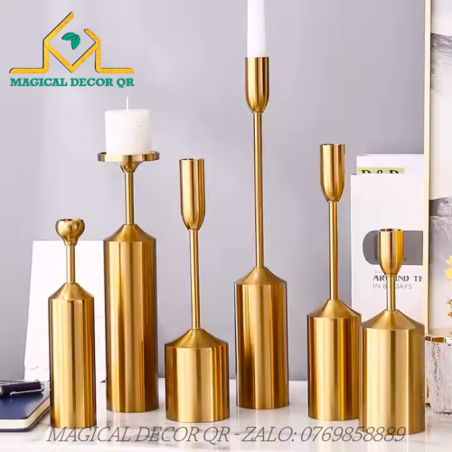 Set 6 chân nến decor
